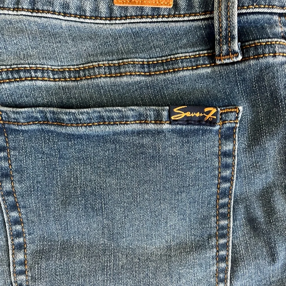 Seven7 Weekend Short‎ Stretch Denim Blue Women’s Shirt Sz 8